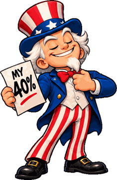 Uncle Sam looking smug